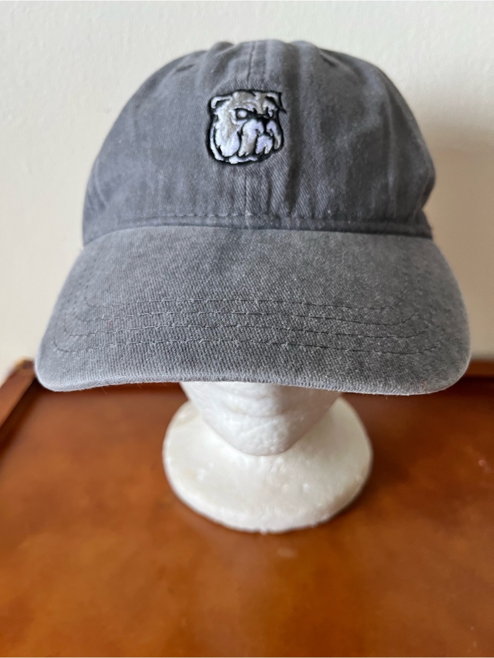 Bulldog Baseball Cap Hat Royal Standard Snapback Grey Washed Cotton